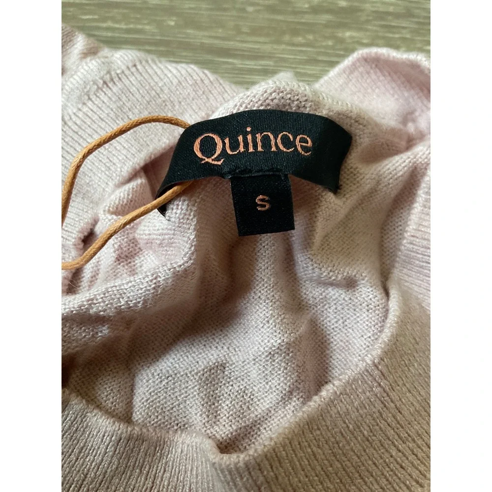 Quince Mongolian Cashmere Crewneck Sweater Pink Small New With Tags